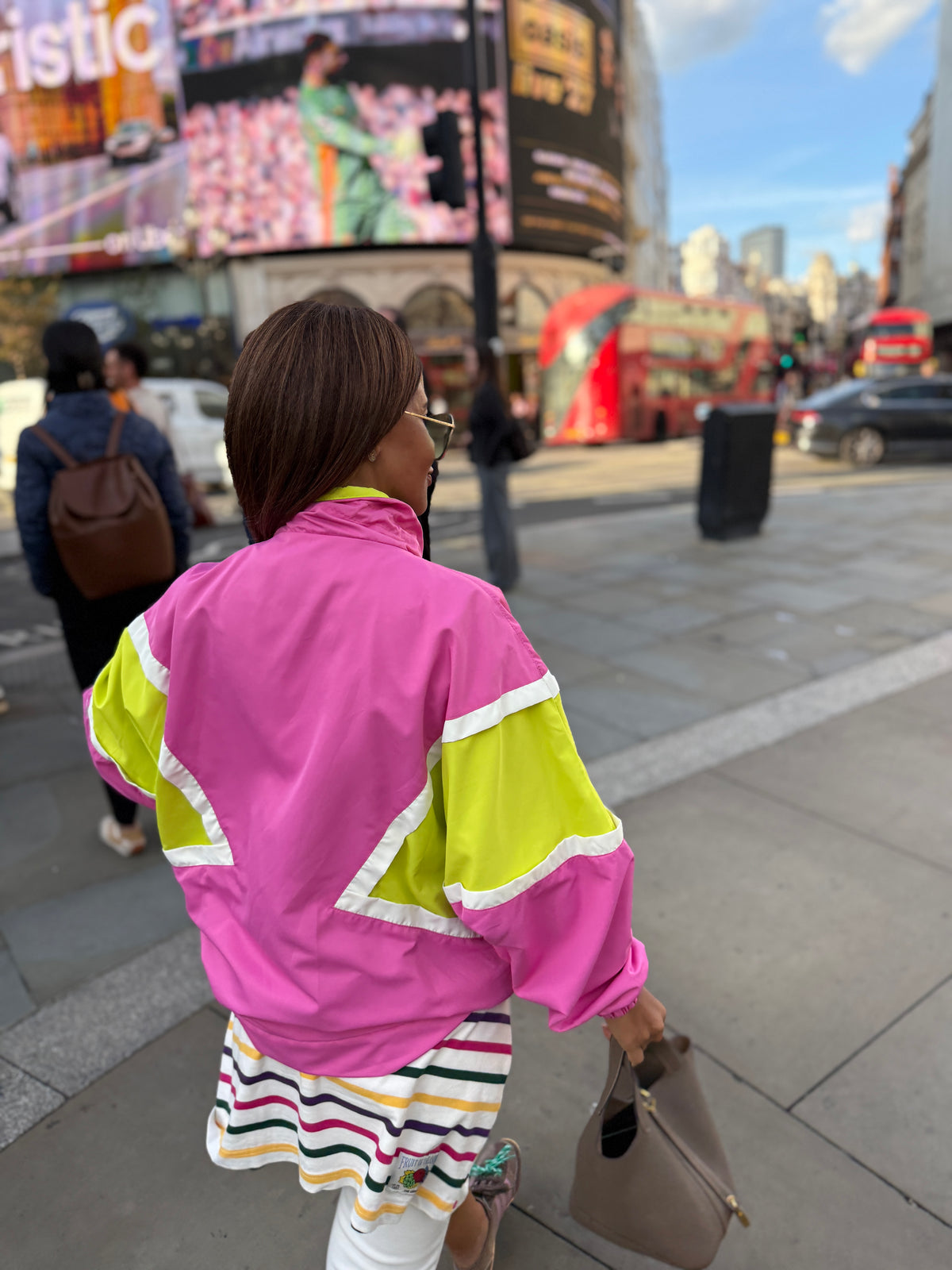 Pink Pop Color-Block Jacket