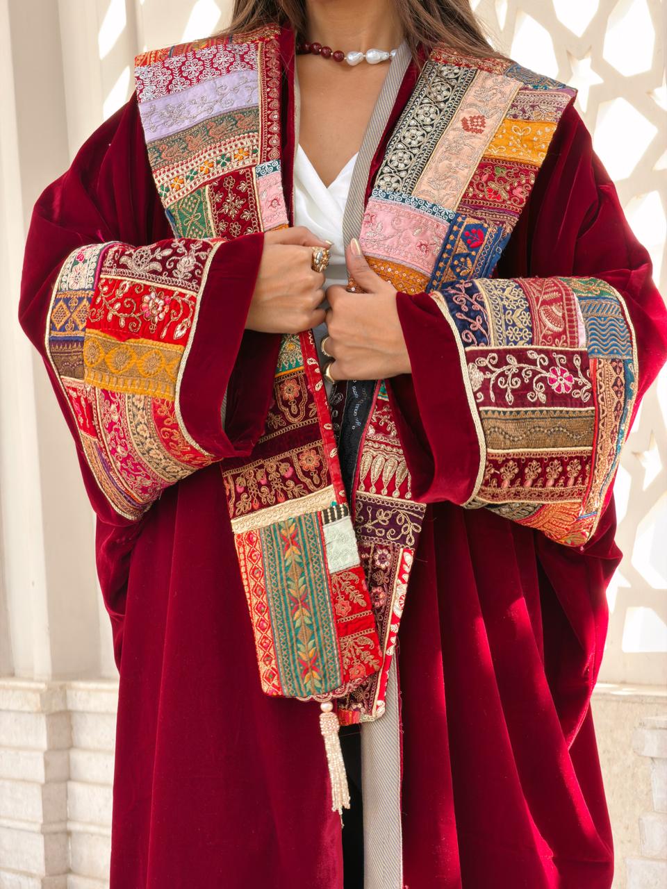 Indian burgundy kaftan