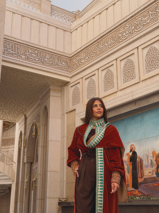 Emerald camel kaftan