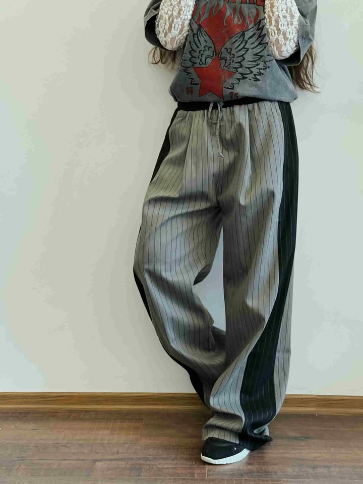 Stripped grey pants NG405