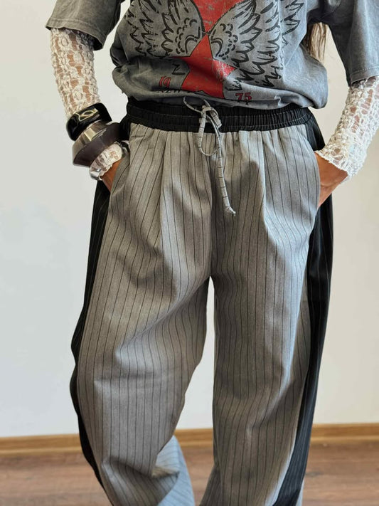 Stripped grey pants NG405
