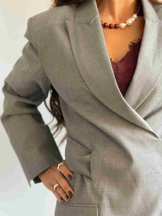 Grey blazzer dress NG410