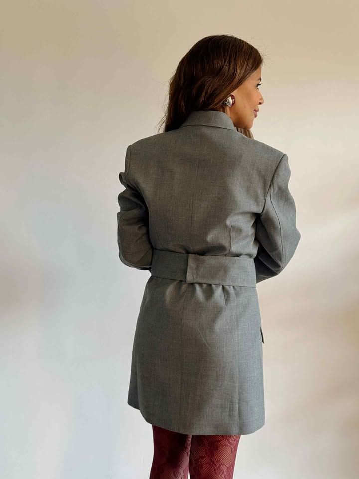 Grey blazzer dress NG410