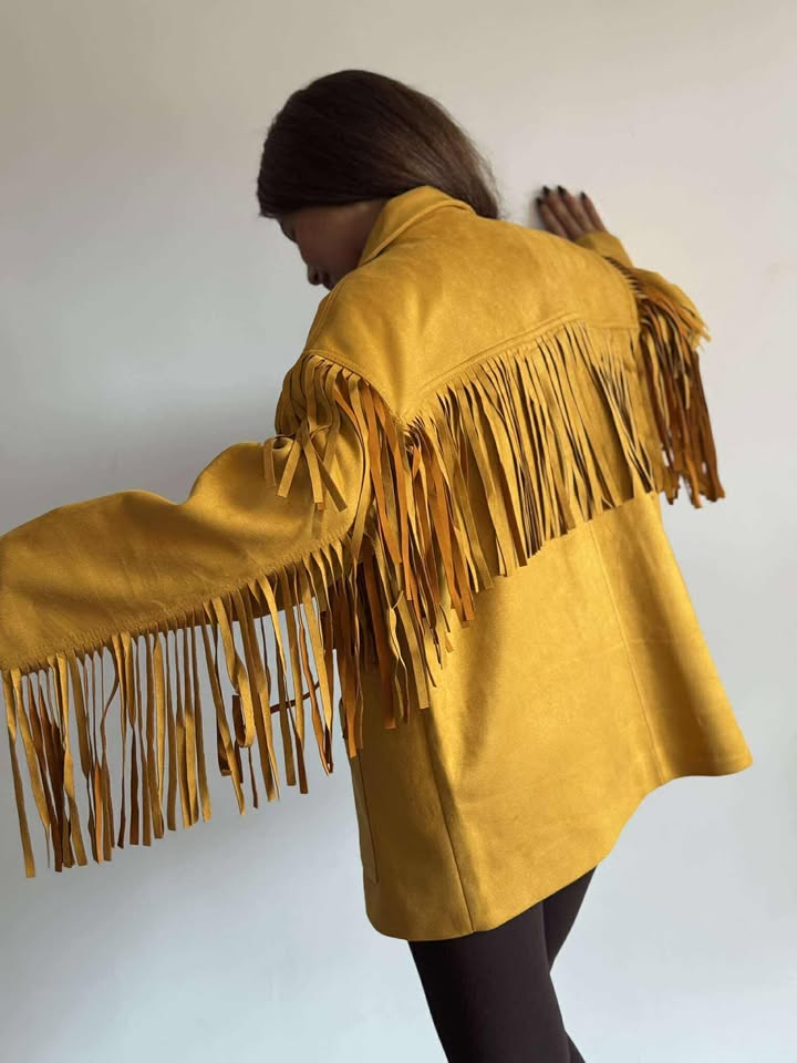 Yellow seude jacket NG417