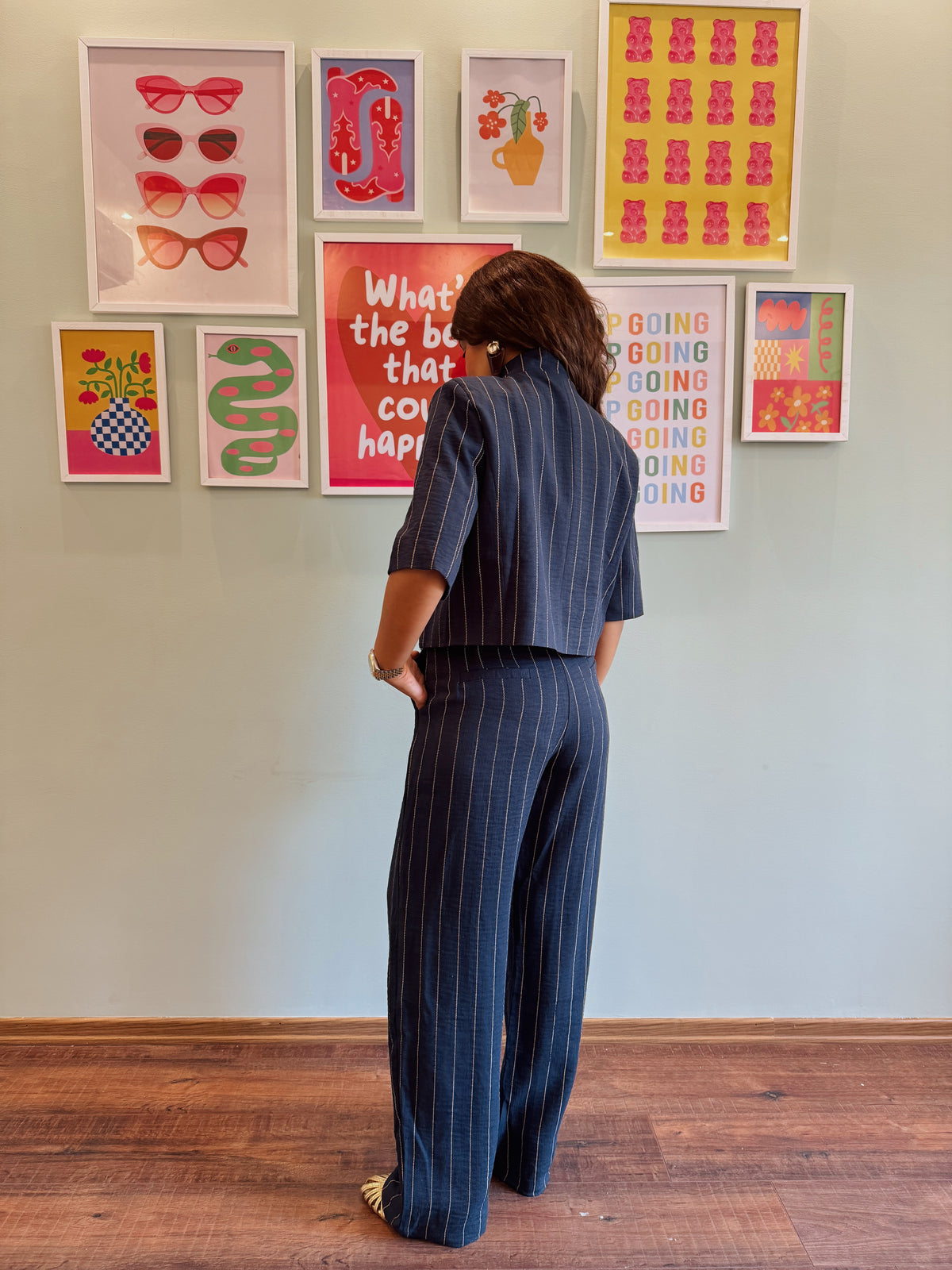 Navy Blue Pinstripe Suit