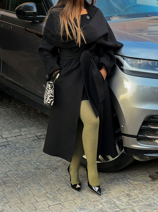 Scarfwool coat B NG235