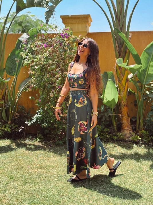 Olive flowery set NG316