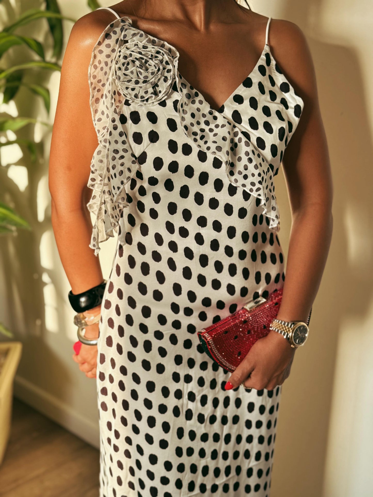 B&w polkadots dress NG311