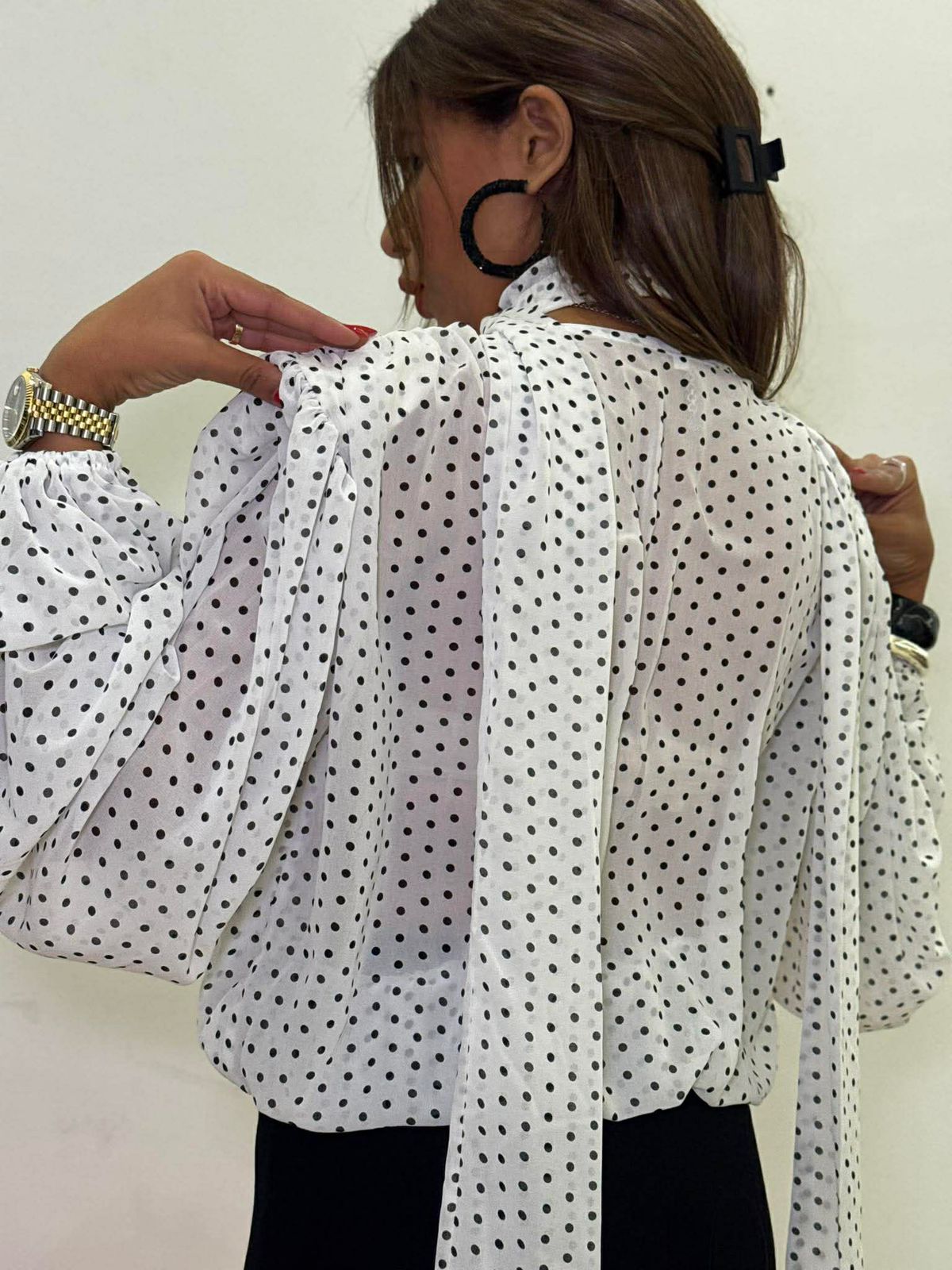 Paris dot blouse NG517