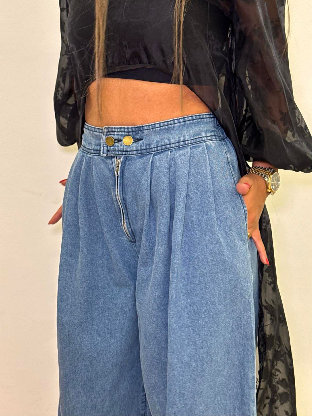 Soft blue baloon denim NG512