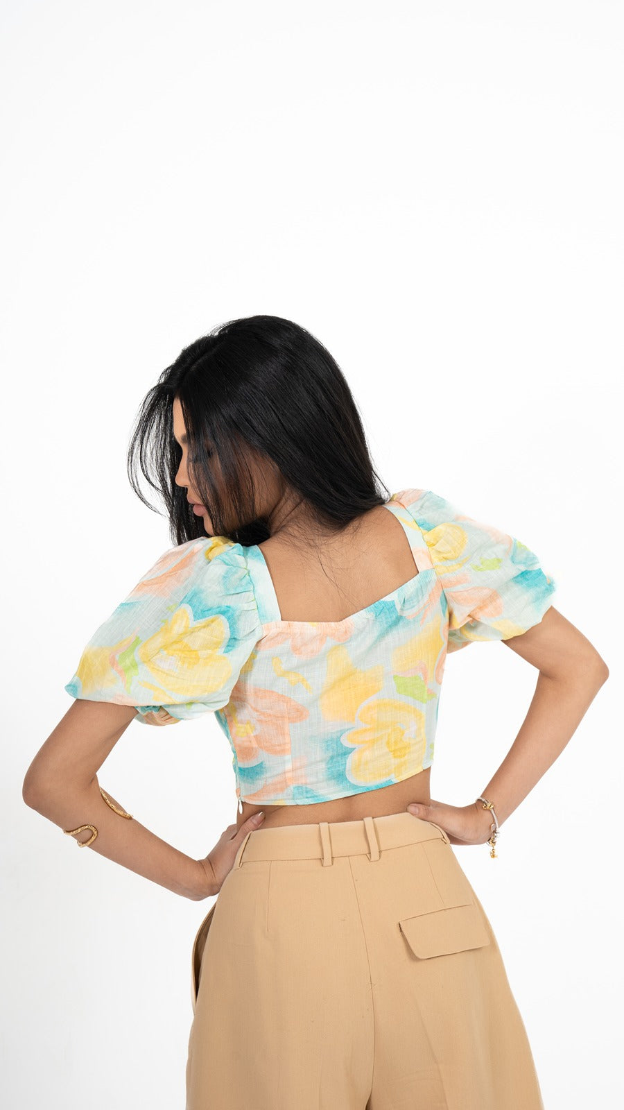 Linen Crop Top Q5