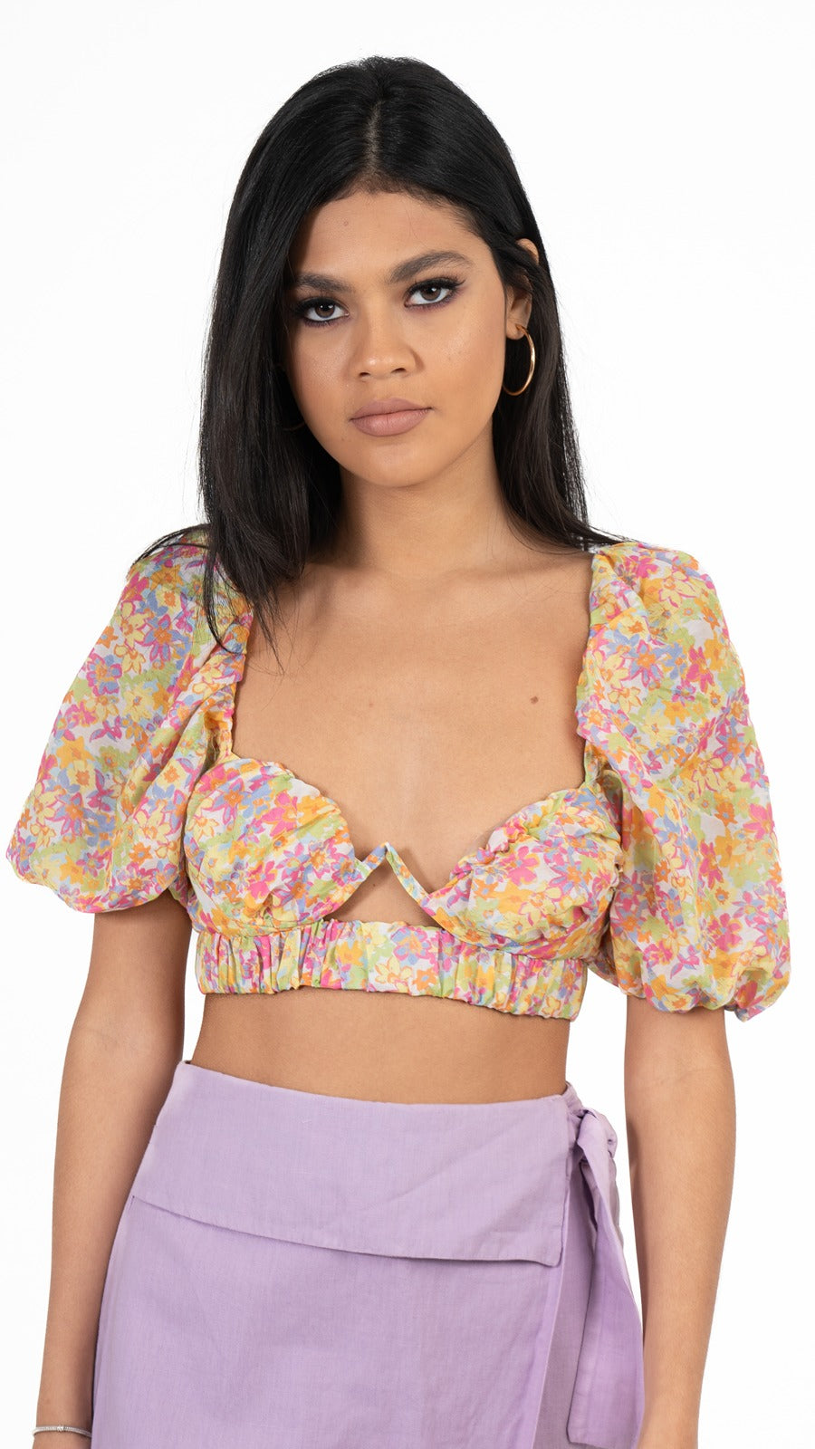 Flower Crop Top Q8