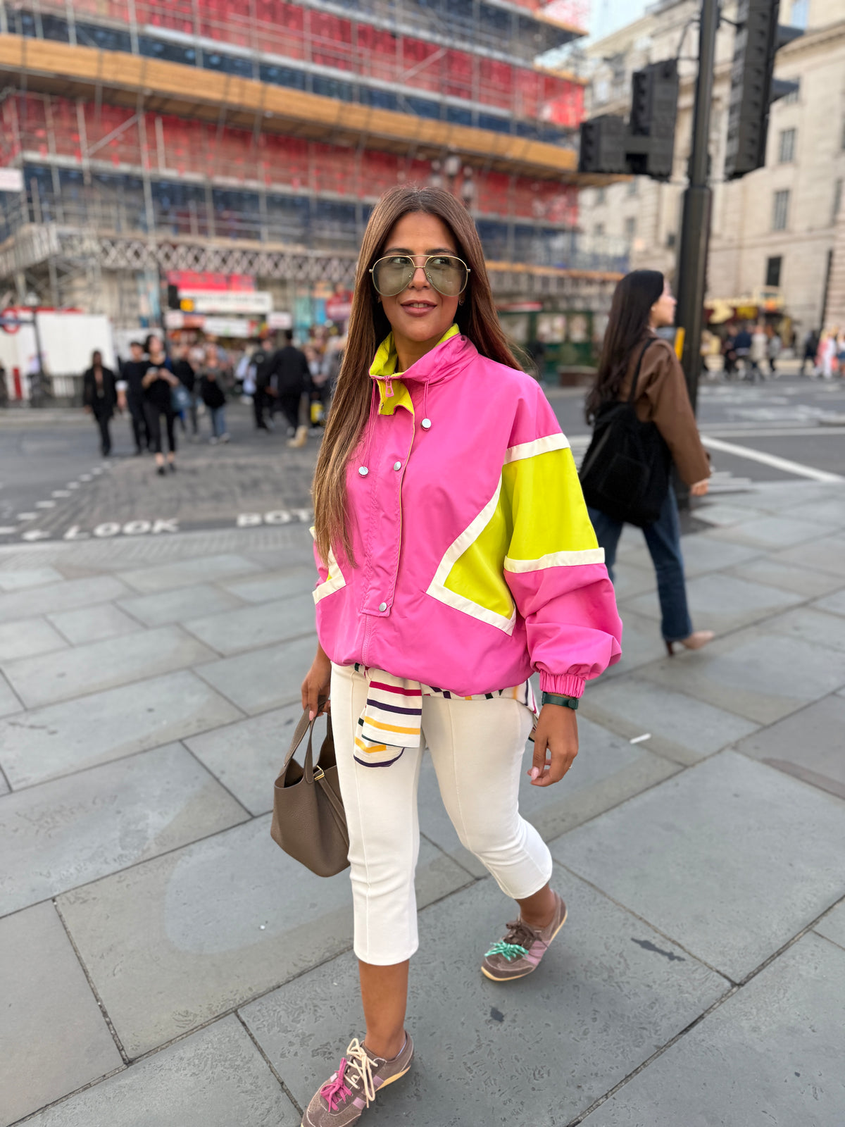 Pink Pop Color-Block Jacket