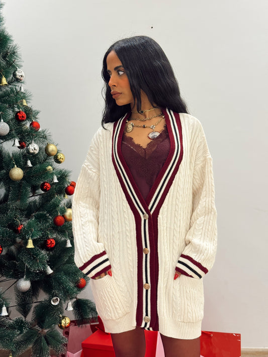 White X burgundy cardigan  NG429
