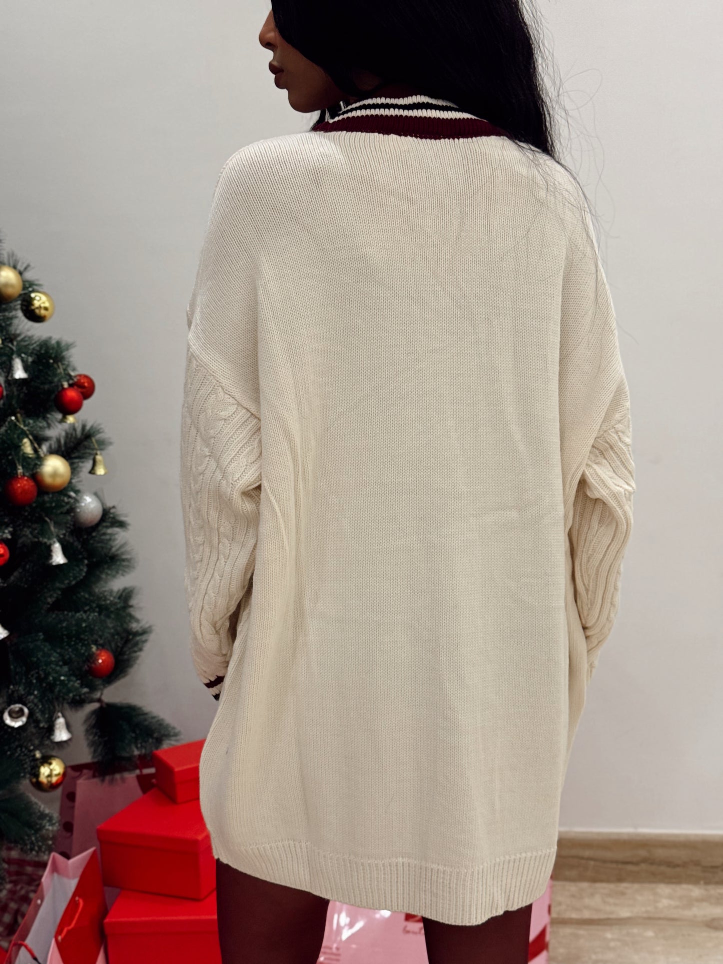 White X burgundy cardigan  NG429