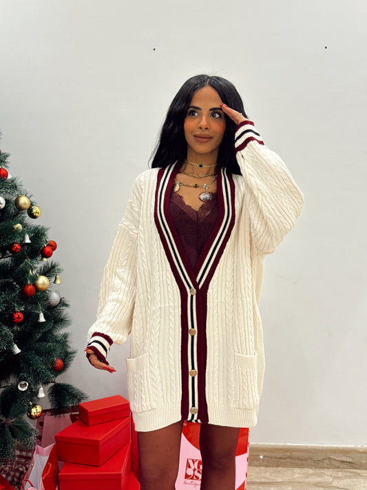 White X burgundy cardigan  NG429