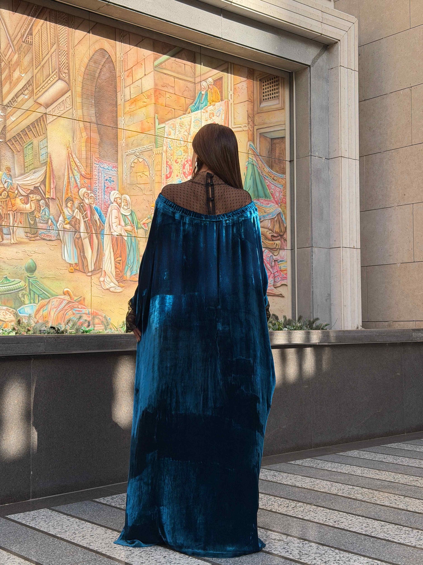 Ocean kaftan dress
