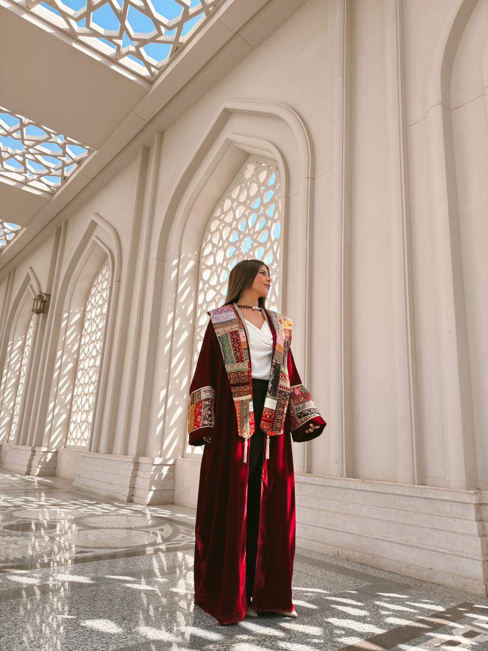 Indian burgundy kaftan