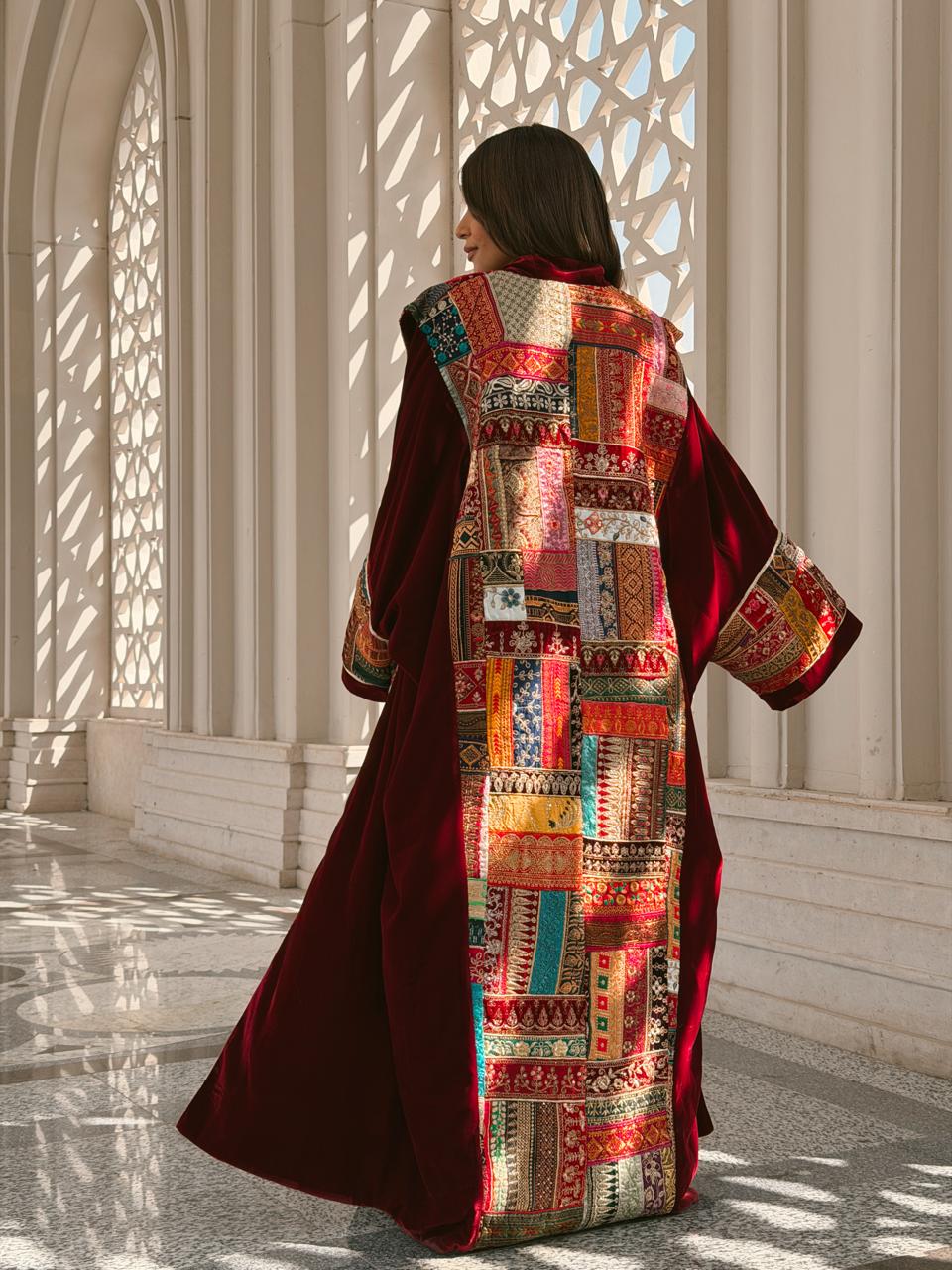 Indian burgundy kaftan