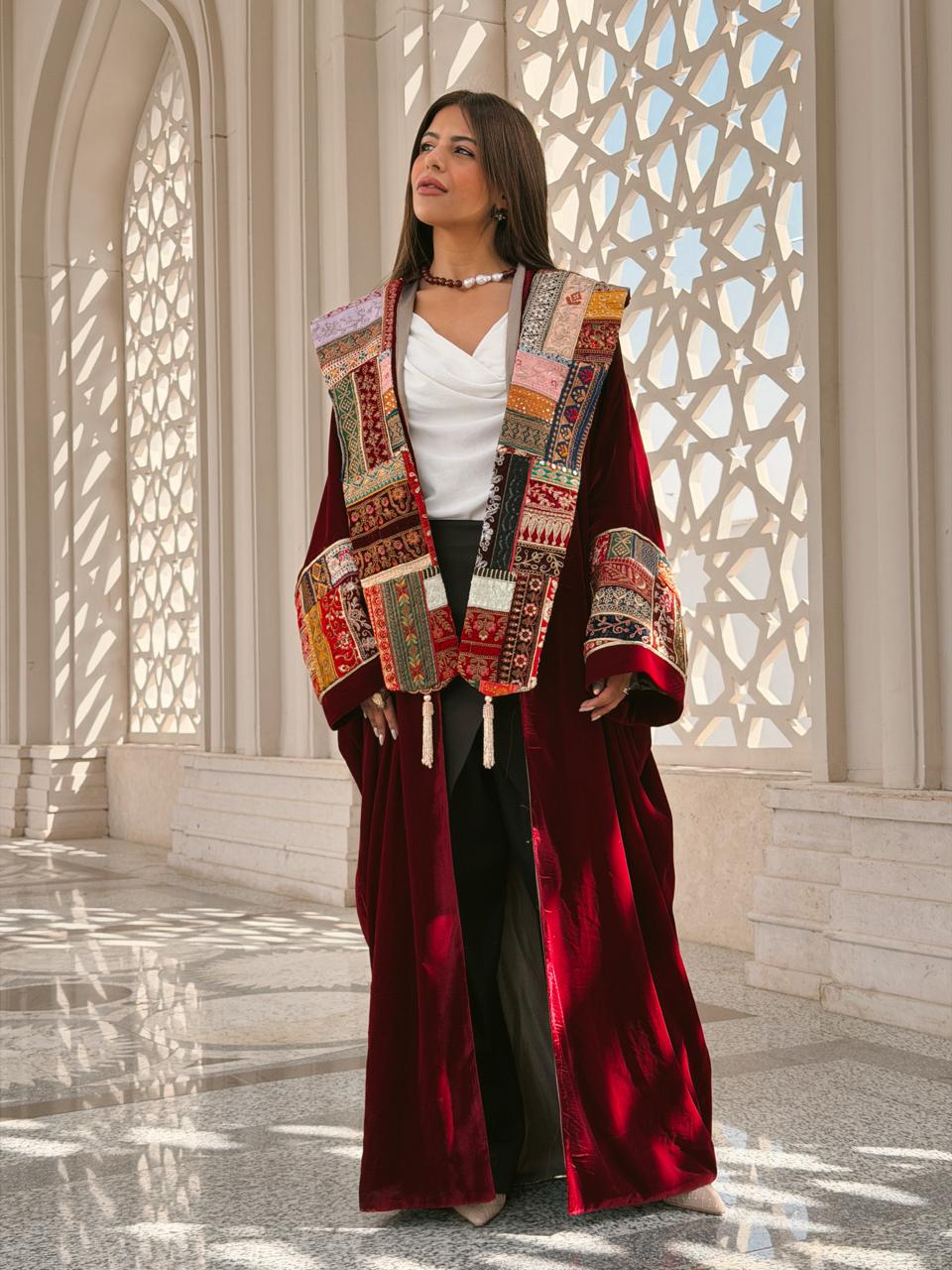 Indian burgundy kaftan