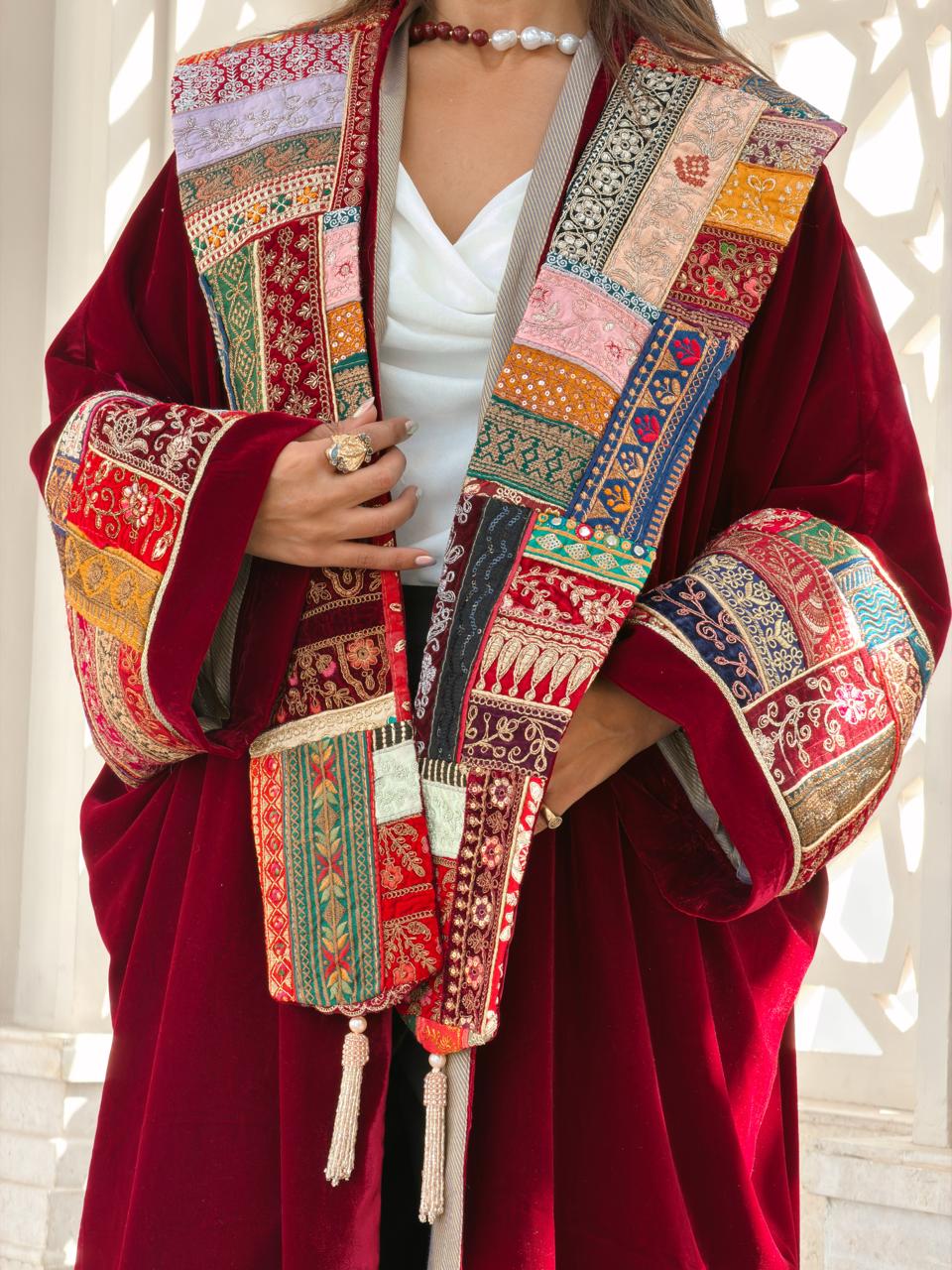 Indian burgundy kaftan