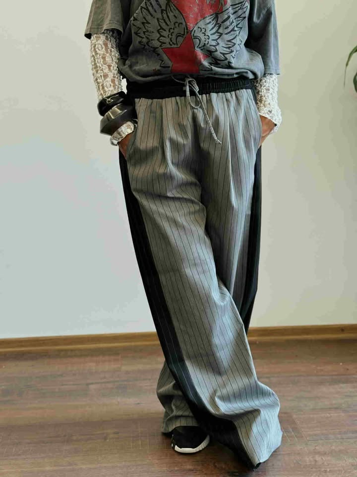 Stripped grey pants NG405