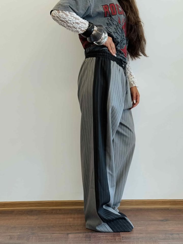 Stripped grey pants NG405