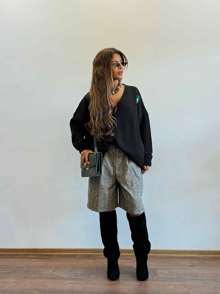 Soft grey long shorts NG414