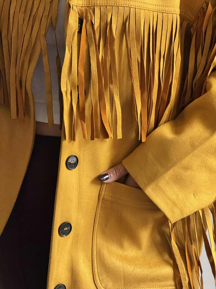 Yellow seude jacket  NG417