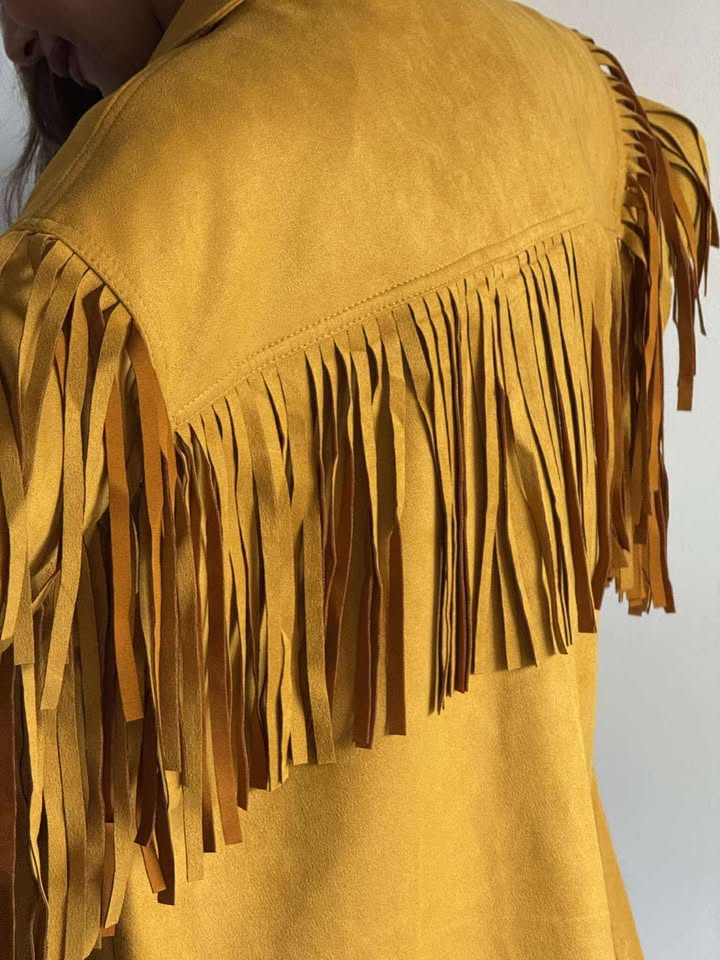 Yellow seude jacket  NG417