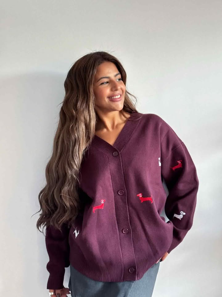 Burgundy Cardigan NG500