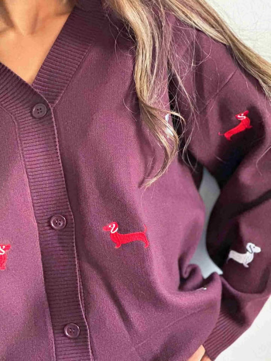 Burgundy Cardigan NG500