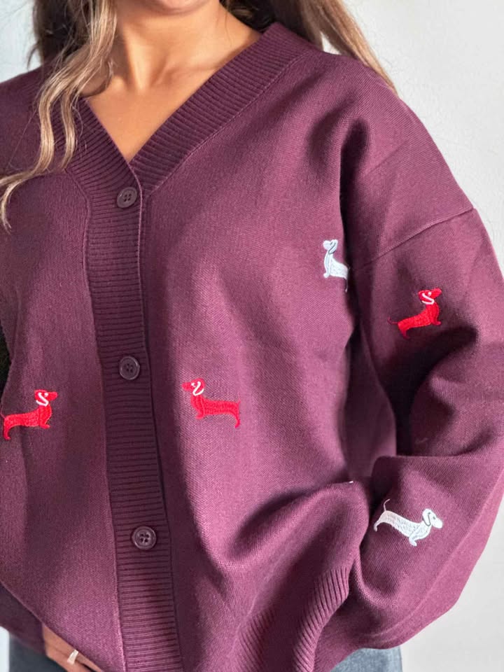 Burgundy Cardigan NG500