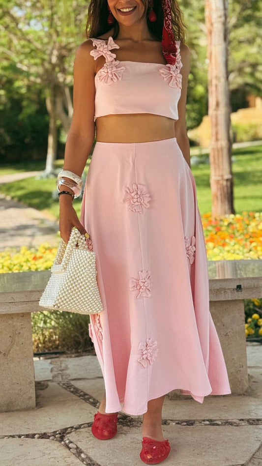 Pink skirt set NG300