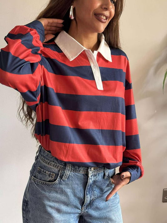 Striped (redxnavyblue) shirt NG503R