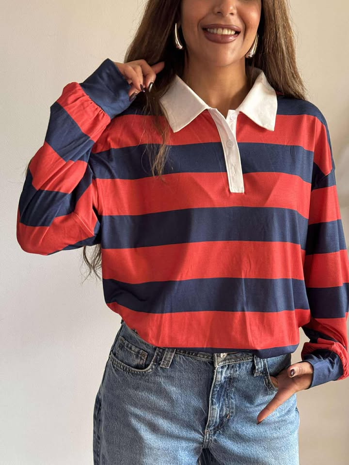 Striped (redxnavyblue) shirt NG503R
