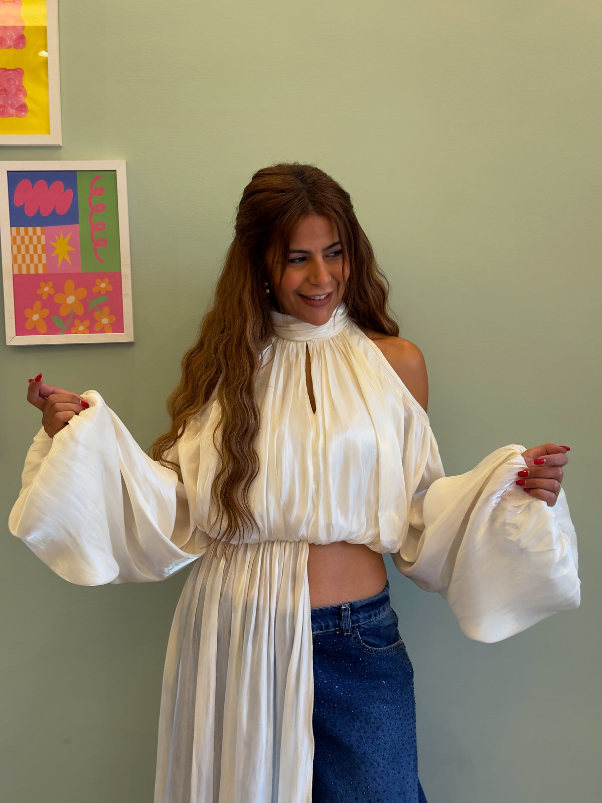 White Flouncy Top