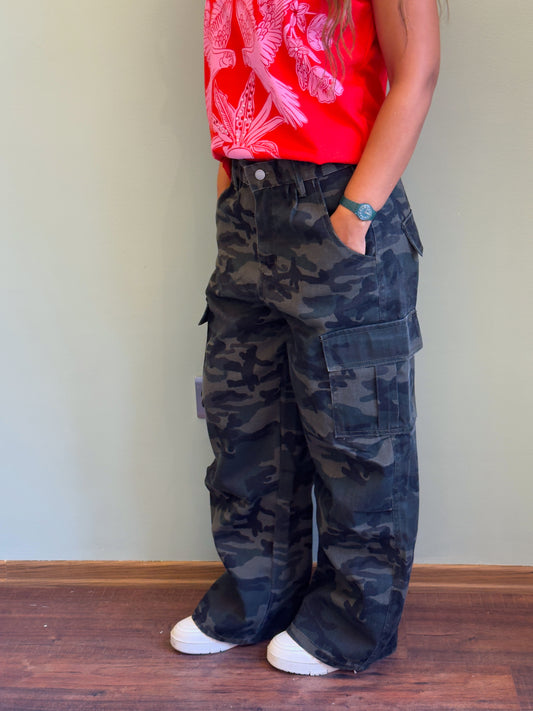 Brown Camo Cargo Pants