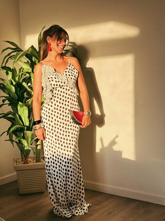 B&w polkadots dress NG311