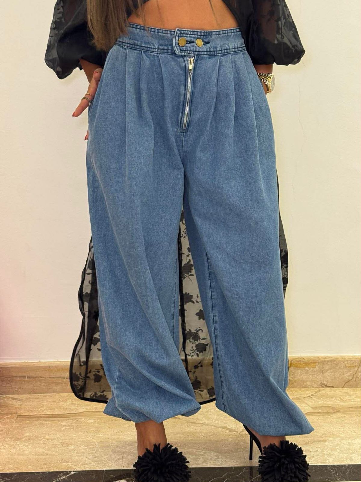 Soft blue baloon denim NG512