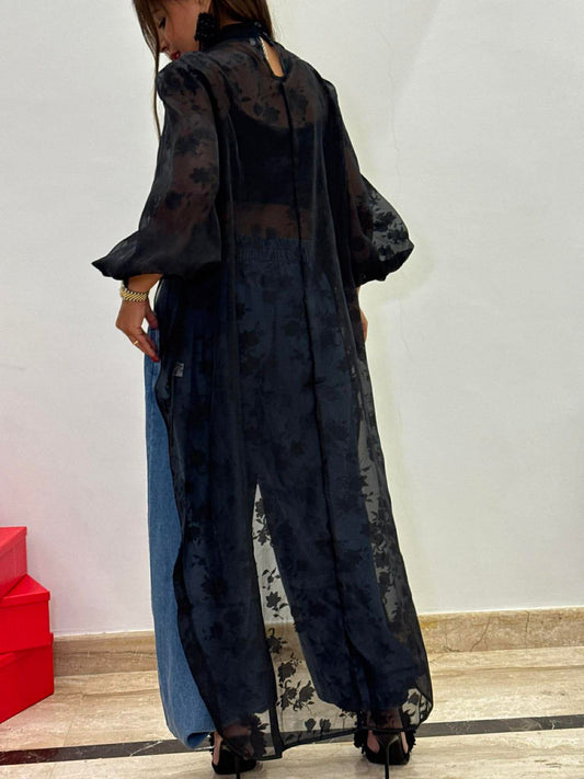 Noir organza blouse  NG511/B