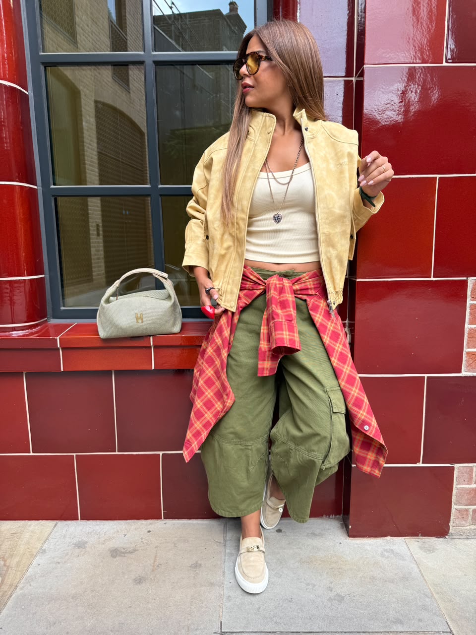 Mustard Vintage-Inspired Leather Jacket